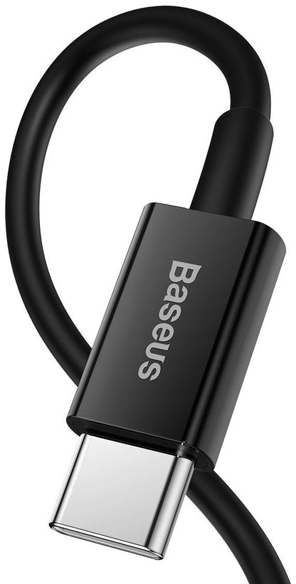 Кабел за данни и зареждане USB-C - Lightning Baseus Superior Series, 20W, 2 m, черен CATLYS-C01