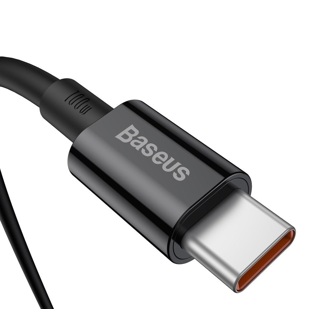 USB-C кабел за данни и зареждане - USB-C Baseus Superior Series, 100W, 2m, черен CATYS-C01