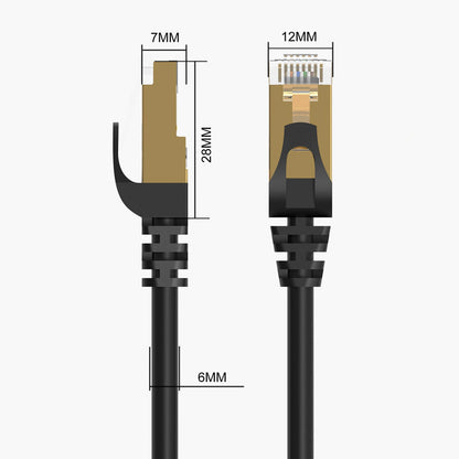 Мрежов кабел Orico PUG-C7, UTP, Cat7, 0.5м, Черен
