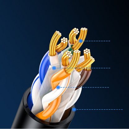 Мрежов кабел UGREEN NW316, UTP, Cat6, 8m, Черен