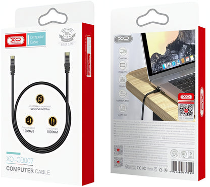 XO Design GB007 Network Cable, UTP, Cat6, 1m, Black