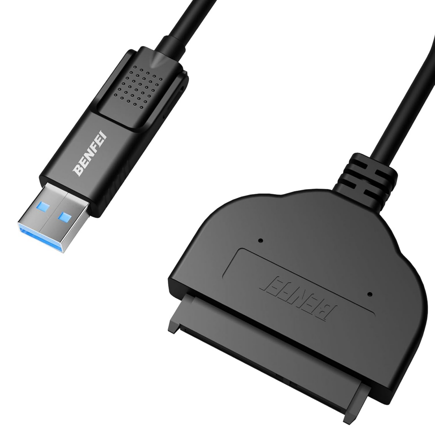 SATA кабел Benfei, USB-A 3.0 / USB-C - SATA III, 0.27м, Черен