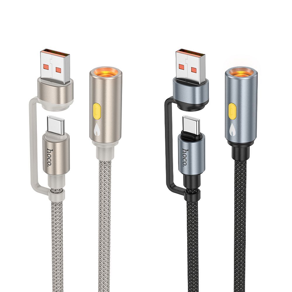 Електрическа запалка HOCO UA38B, USB-C / USB-A, 0.3m, Черен