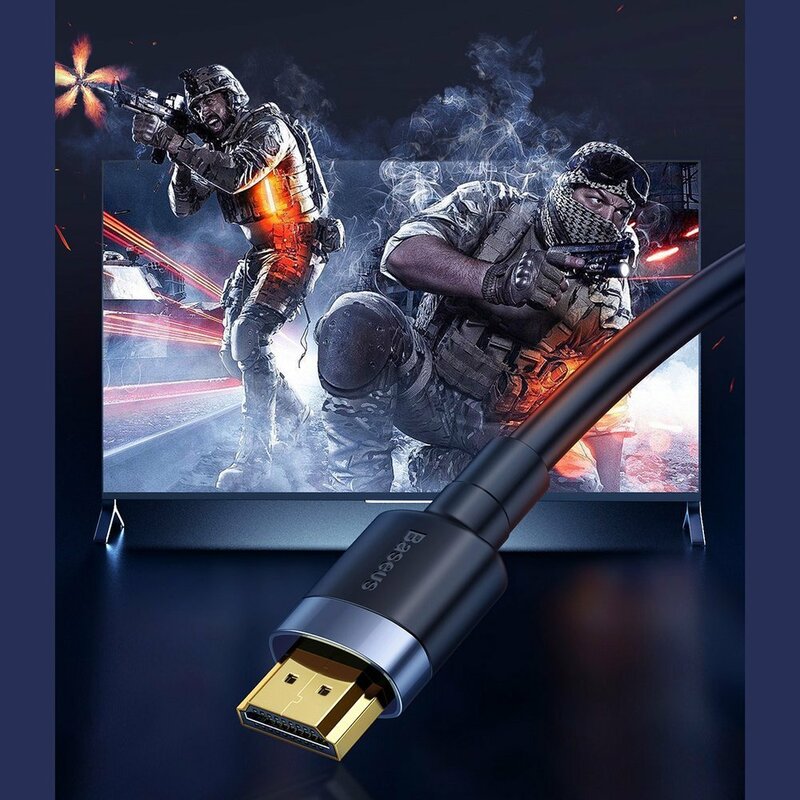Видео кабел Baseus Cafule, HDMI - HDMI, 4K, 5m, Черен CADKLF-H01