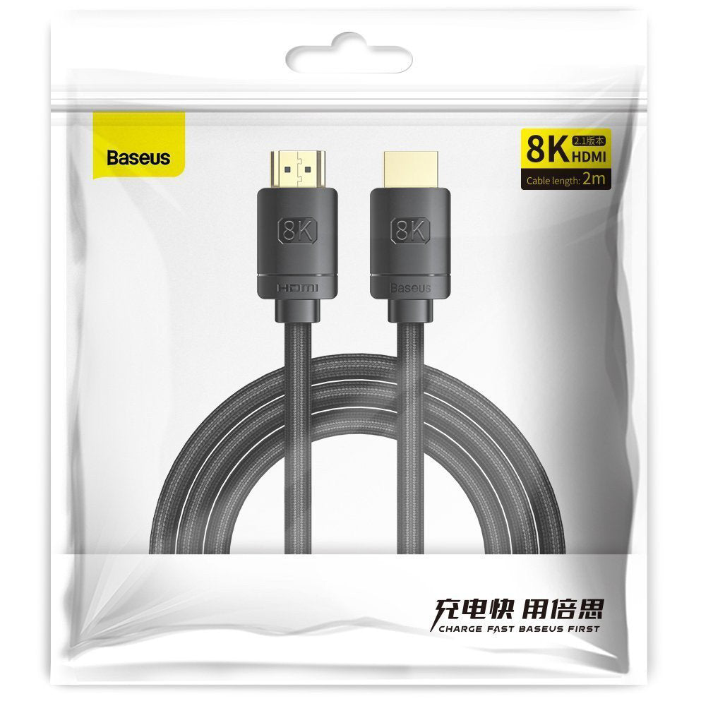 Видео кабел Baseus High Definition, HDMI - HDMI, 8K, 2m, Черен CAKGQ-K01