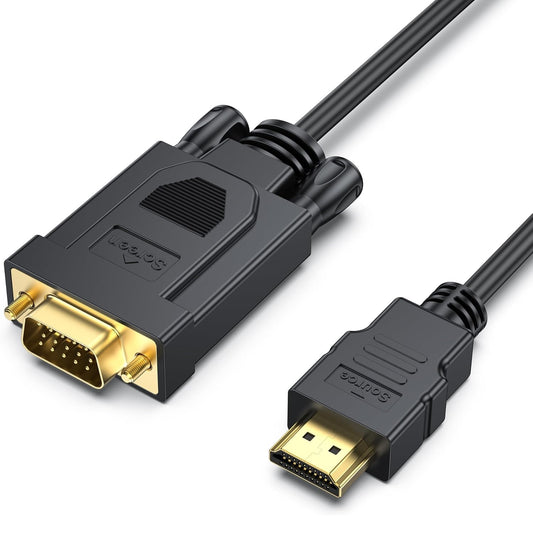 Видео кабел Benfei, HDMI - VGA, 1080P, 1.8м, Черен