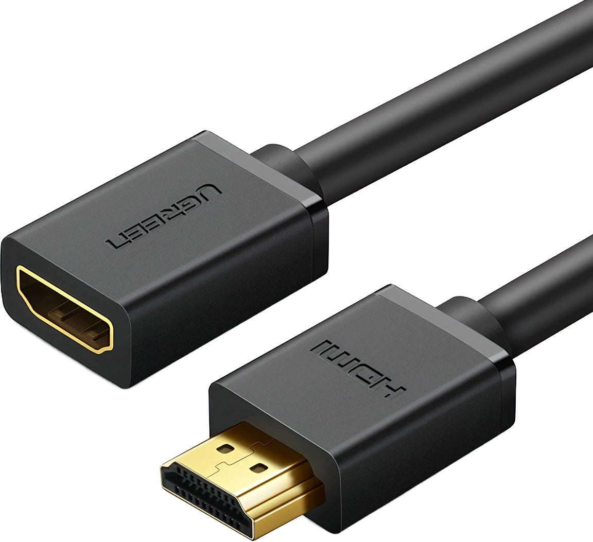 Удължителен видео кабел UGREEN HD107, HDMI - HDMI, 4K, 3m, Черен