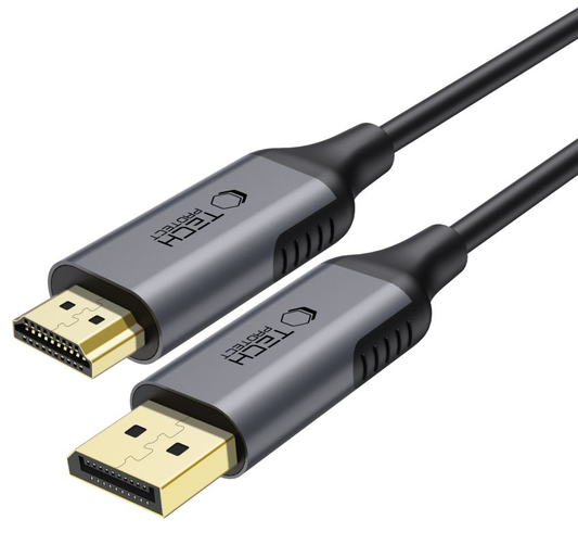 Видео кабел Tech-Protect Ultraboost, DisplayPort - HDMI, 4K, 2м, Черен