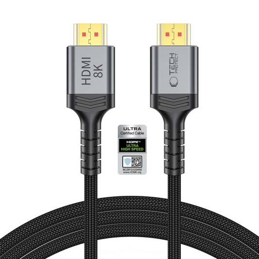 Видео кабел Tech-Protect Ultraboost 2, HDMI - HDMI, 8K, 2м, Черен