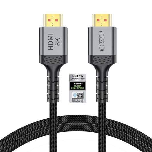 Видео кабел Tech-Protect Ultraboost 2, HDMI - HDMI, 8K, 1м, Черен