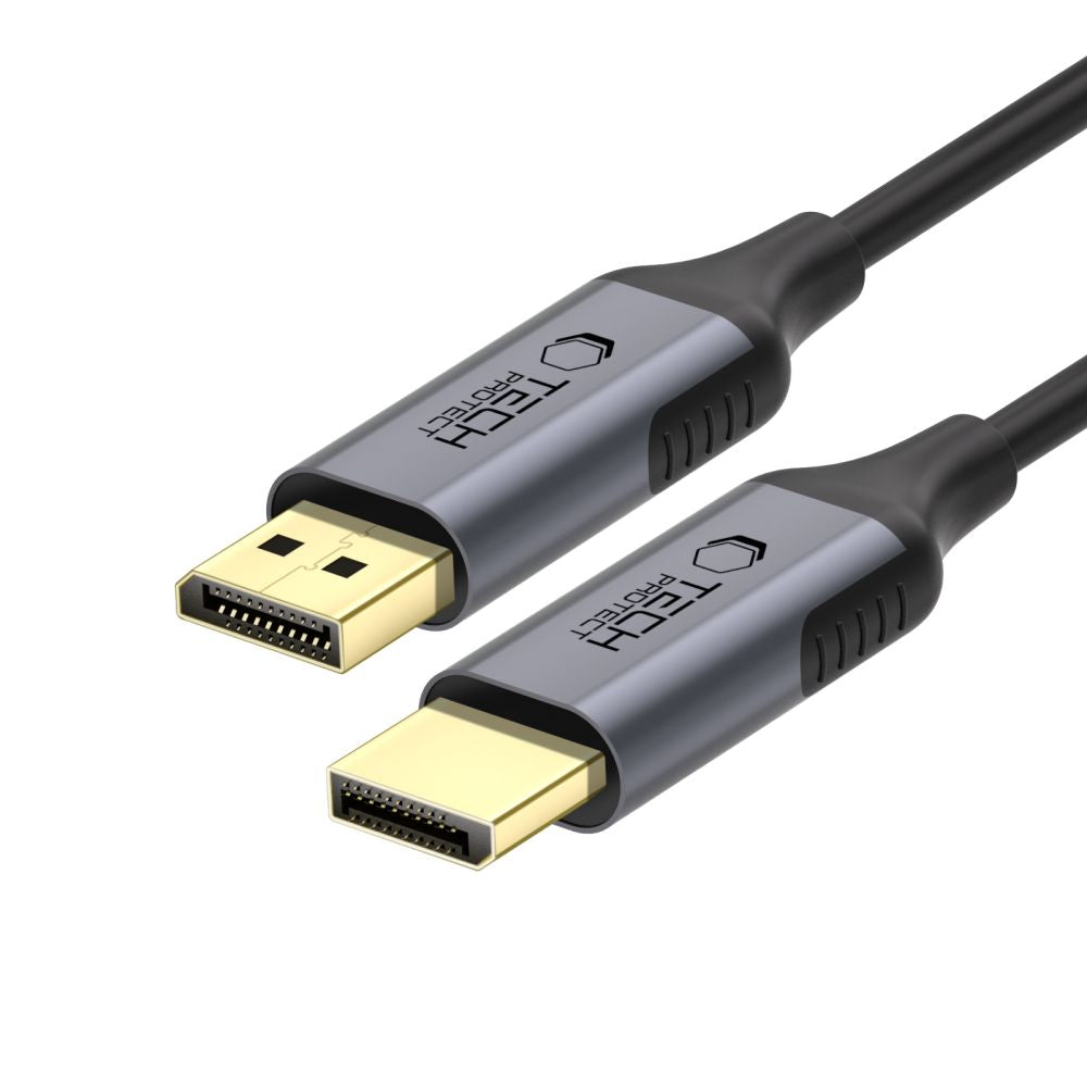 Видео кабел Tech-Protect Ultraboost, DisplayPort - DisplayPort, 4K, 2m, Черен
