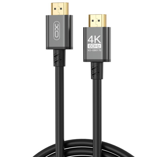 Видео кабел XO Design GB017B, HDMI - HDMI, 4K, 5m, Черен