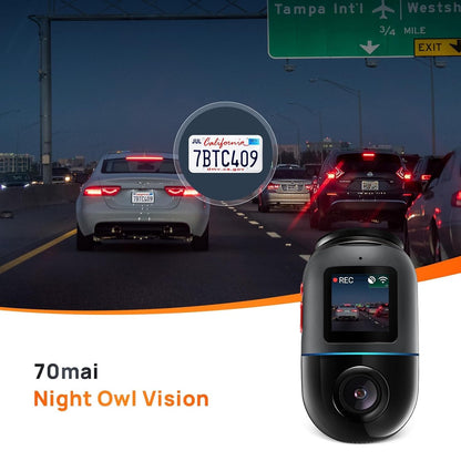 70mai Dash Cam Omni 360 X200, 1080P, 32Gb, Wi-Fi, GPS, AI, гласово управление, 1,2-инчов дисплей X200-32-BK