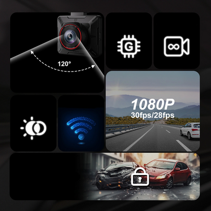 Автомобилна камера Akeeyo P1, 1080P, Wi-Fi