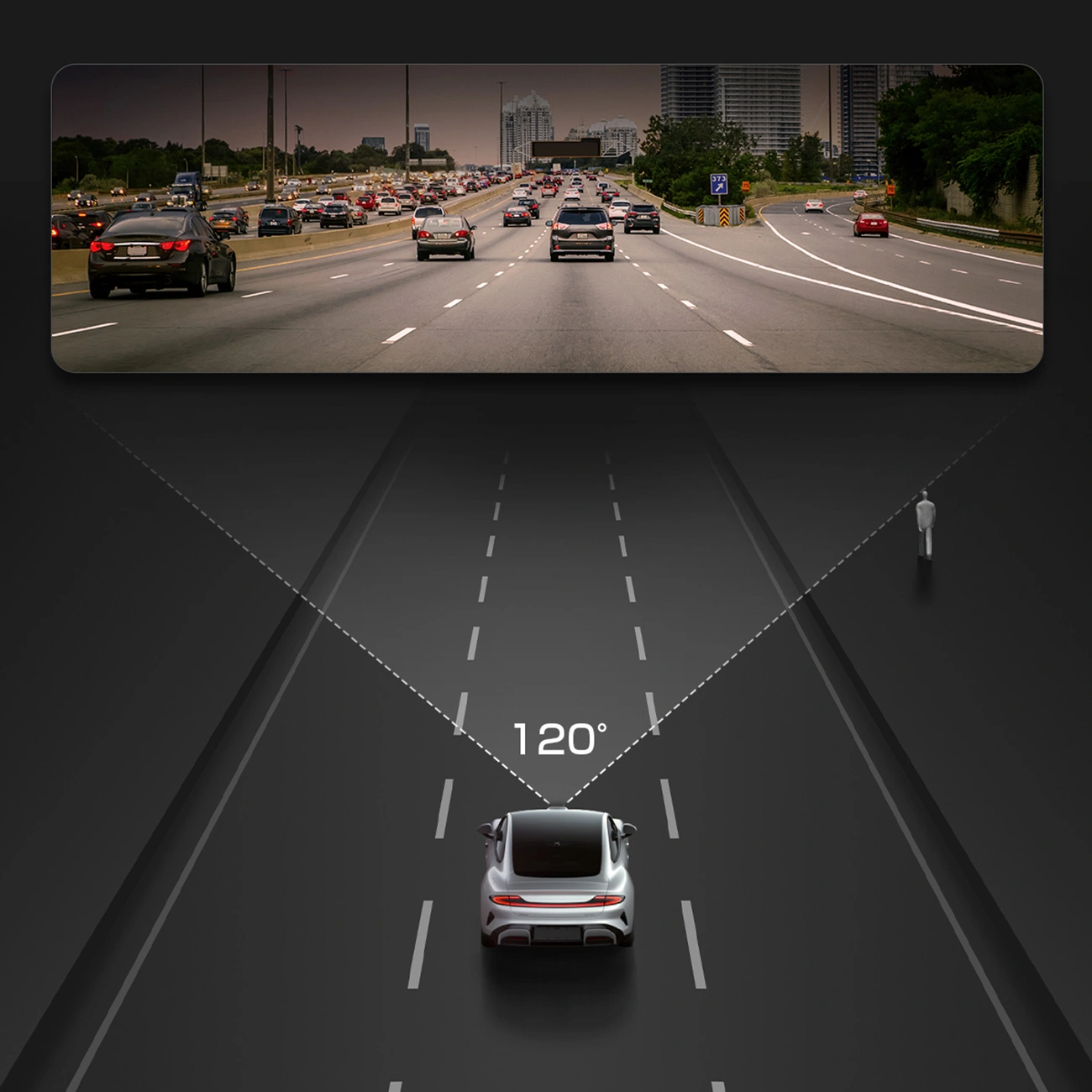 Автомобилна камера Akeeyo P1, 1080P, Wi-Fi