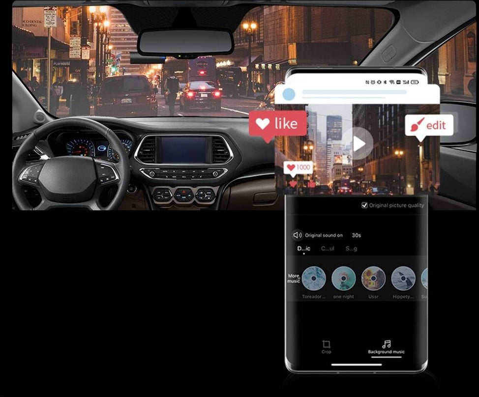 Автомобилна камера DDPAI Mini Pro DM2503A-02, 2K, Wi-Fi