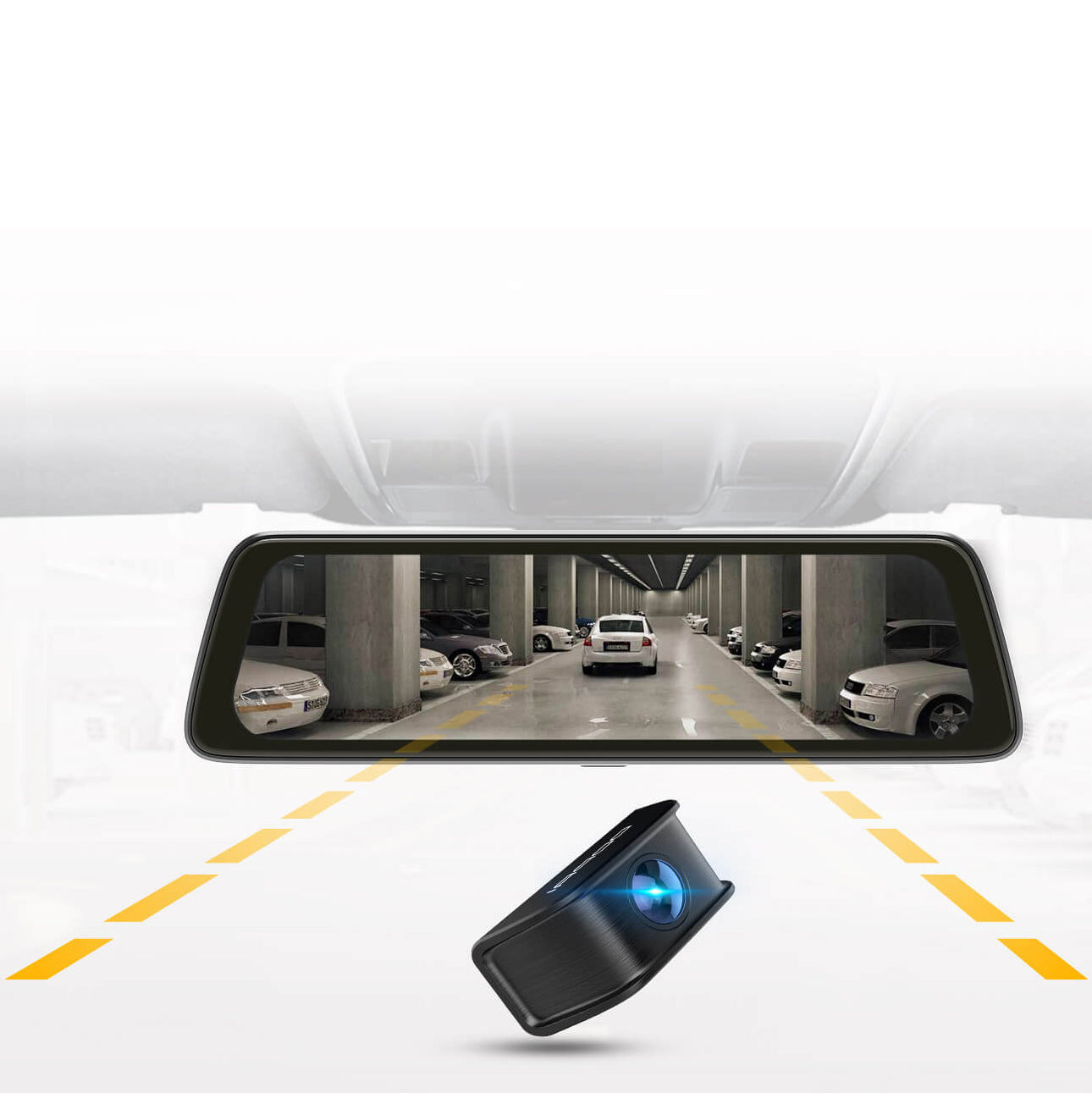Автомобилна камера предна и задна DDPAI mola E3, 2K, Wi-Fi