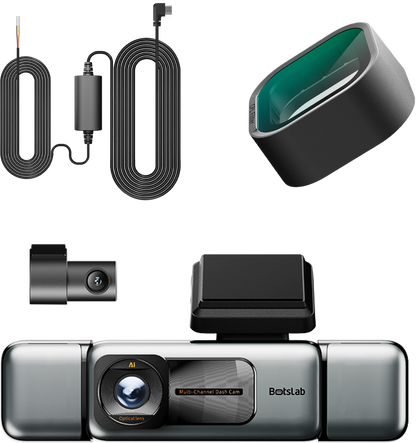 Камера за кола отпред и отзад Botslab G980H 4CH, 3K, Wi-Fi, GPS, дисплей 3.18 инча