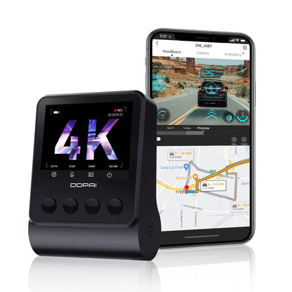 DDPAI Z50 Предна камера за кола DDPAI Z50, 4K, Wi-Fi, GPS, 2,3-инчов дисплей