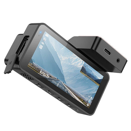 Автомобилна камера предна и задна HOCO DV12, 2K, Wi-Fi, GPS, Дисплей 3.69 инча