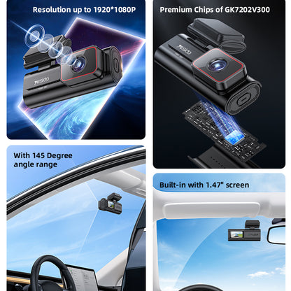 Автомобилна камера Yesido KM21, 1080P, Wi-Fi, Дисплей 1.47 инча