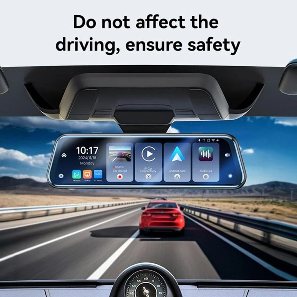 Автомобилна камера Yesido KM24 с Carplay / Android Auto, 4K, Дисплей 9.66 инча