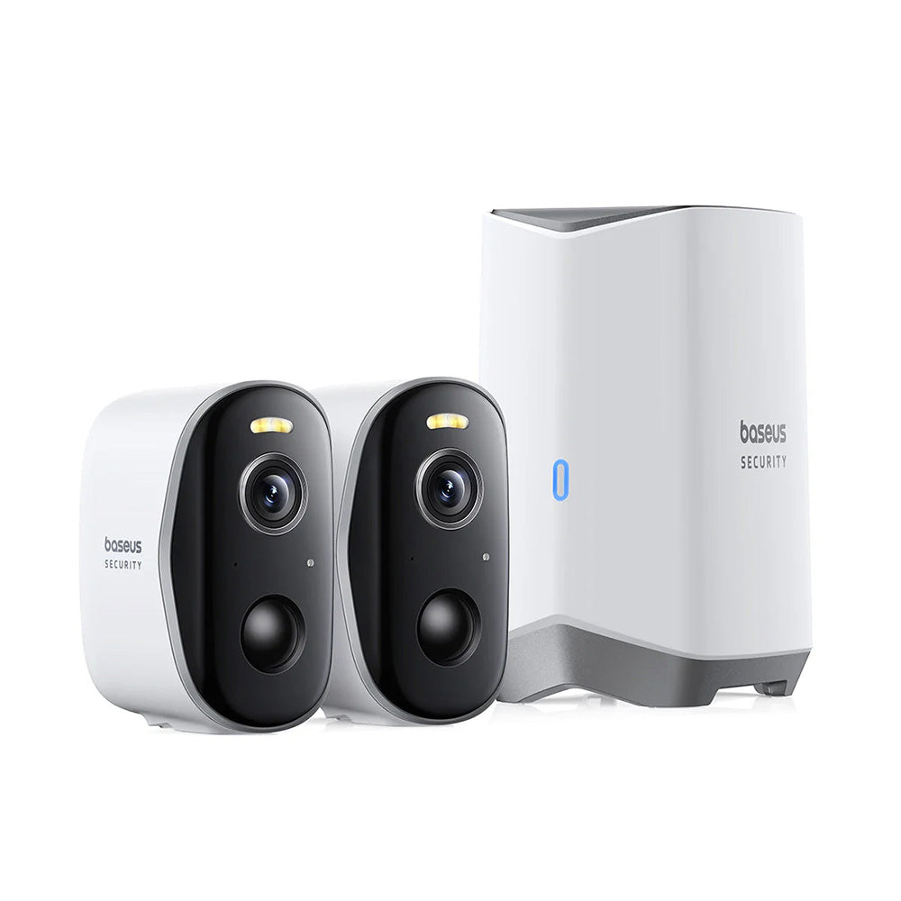 Камера за наблюдение Baseus N1, Wi-Fi, 2K, IP67, Външна, Комплект 2 броя A00061900113-01