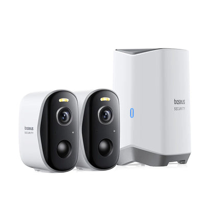 Камера за наблюдение Baseus N1, Wi-Fi, 2K, IP67, Външна, Комплект 2 броя A00061900113-01