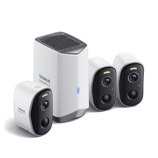 Камера за наблюдение Baseus N1, Wi-Fi, 2K, IP67, Външна, Комплект 3 броя S0TW022131
