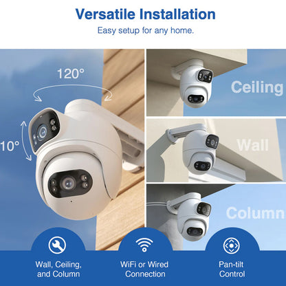 iMILAB Камера за наблюдение iMILAB EC6 Dual, Wi-Fi, 2K, IP66, на открито CMSXJ68A 