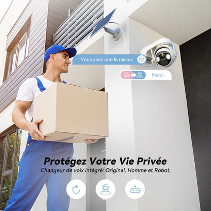 Камера за наблюдение Imou Cell PT Kit, Wi-Fi, 2K, IP66, Соларен панел, Външна, Бяла KIT/IPC-K9EP-3T0WE/FSP12-TYPEC