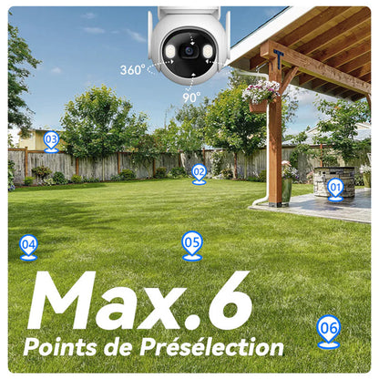 Камера за наблюдение Imou Cell PT Kit, Wi-Fi, 2K, IP66, Соларен панел, Външна, Бяла KIT/IPC-K9EP-3T0WE/FSP12-TYPEC