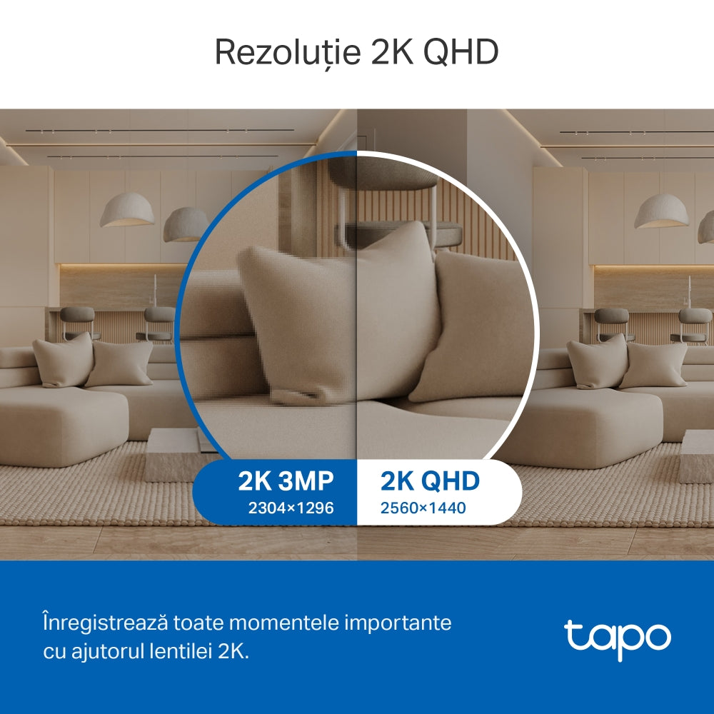 Камера за видеонаблюдение TP-LINK Tapo C220, Wi-Fi, 2K, вътрешна 