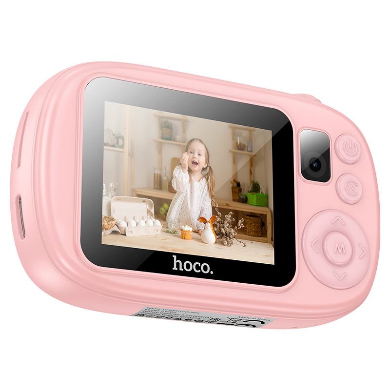 Дигитална камера HOCO DV205 Kids, 720P, 1MP, Розова