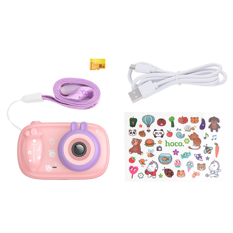 HOCO DV205 Kids Digital Camera, 720P, 1MP, Pink