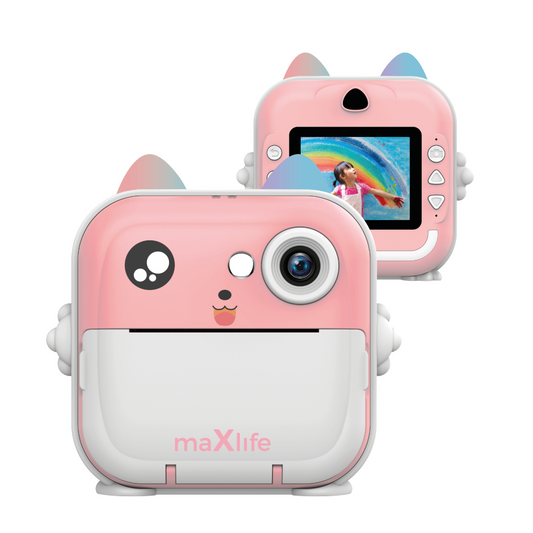 Дигитален фотоапарат с функция за печат MaXlife MXPC-100 Kids, розов