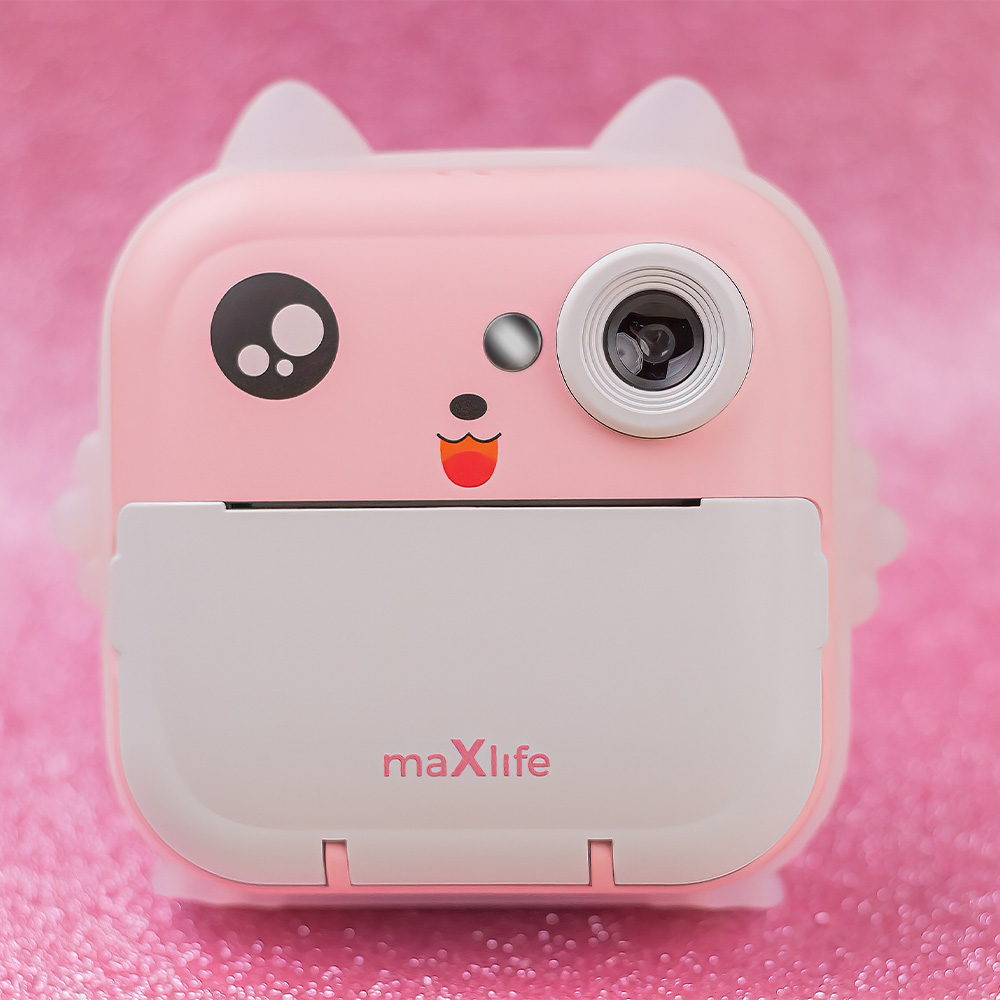 Дигитален фотоапарат с функция за печат MaXlife MXPC-100 Kids, розов