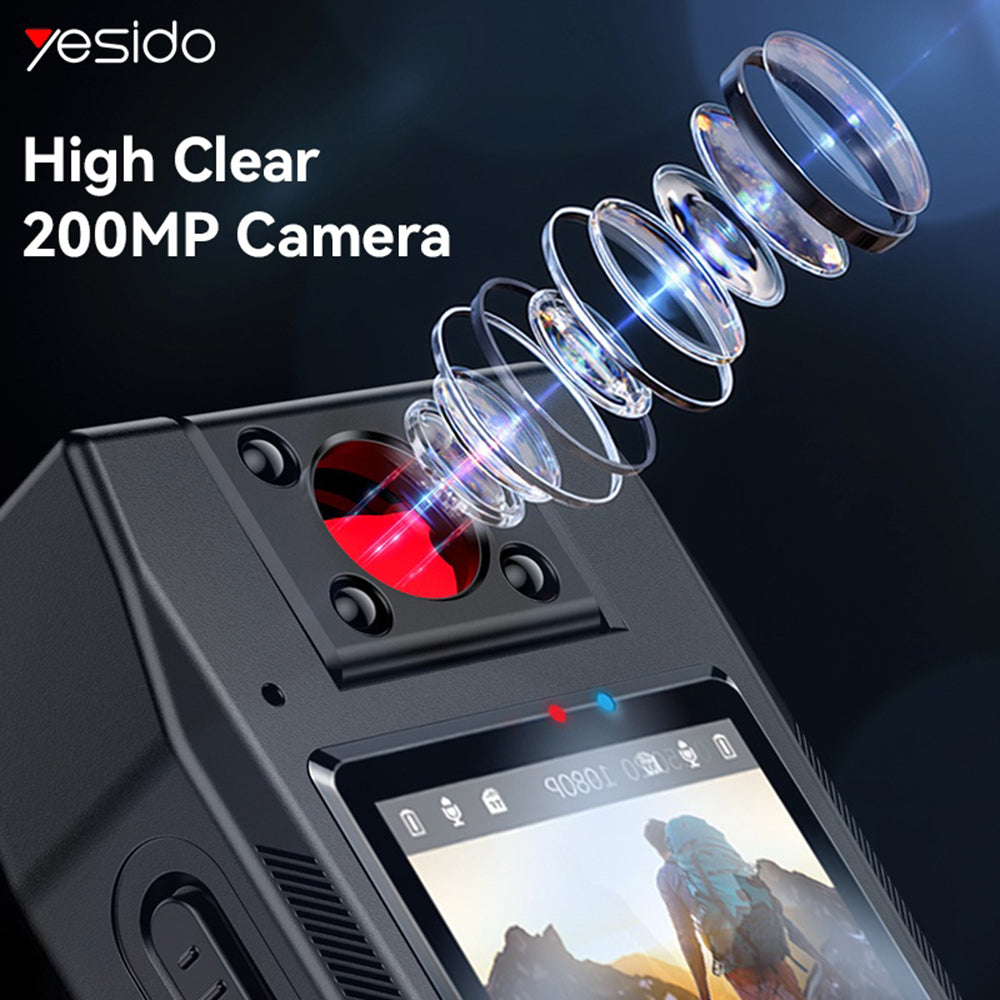 Спортна камера Yesido KM25, 1080P, Дисплей 1.3 инча, Черна