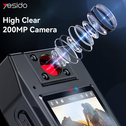 Спортна камера Yesido KM25, 1080P, Дисплей 1.3 инча, Черна