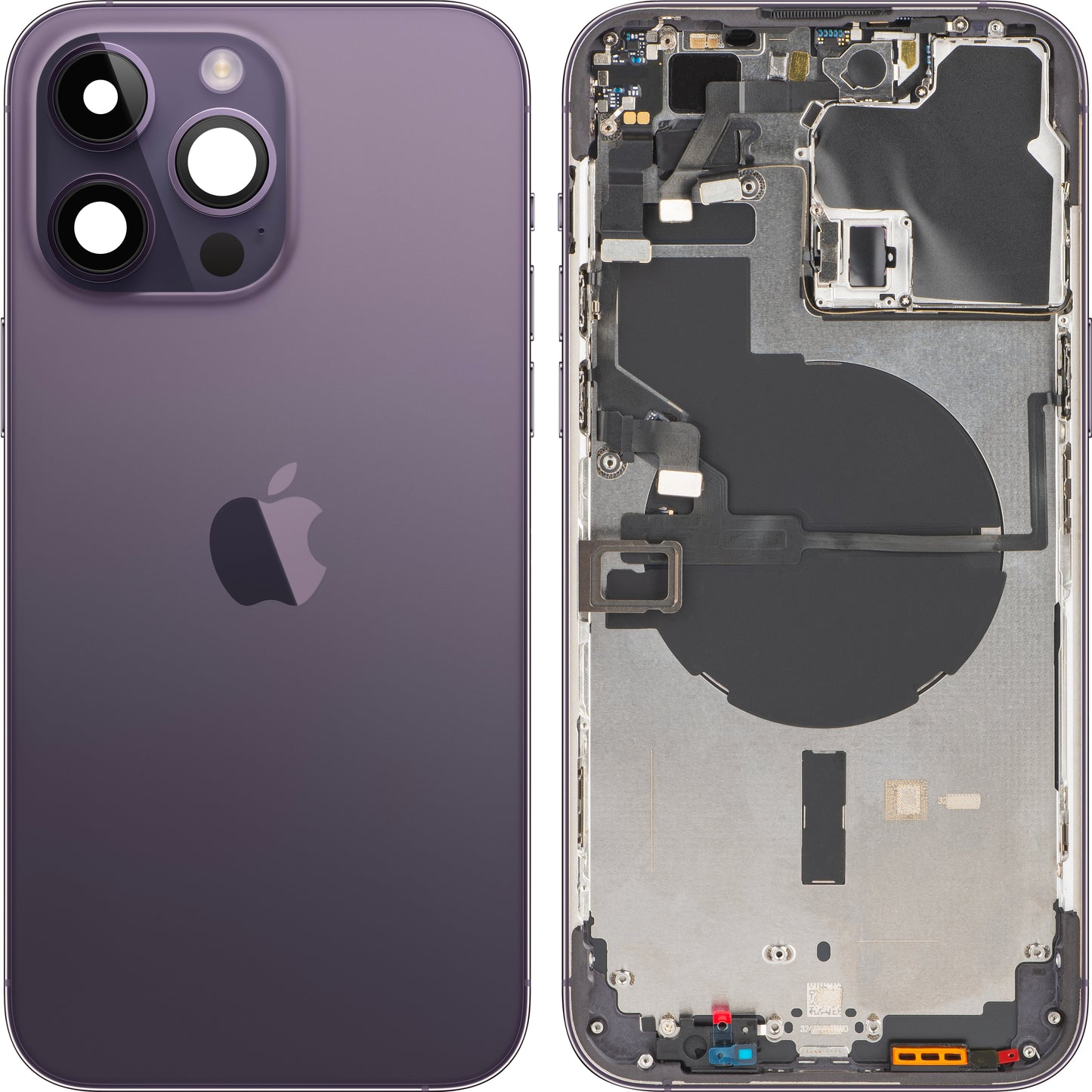 Капак за батерията на Apple iPhone 14 Pro Max, с половин калъф, лилав (Deep Purple), Swap