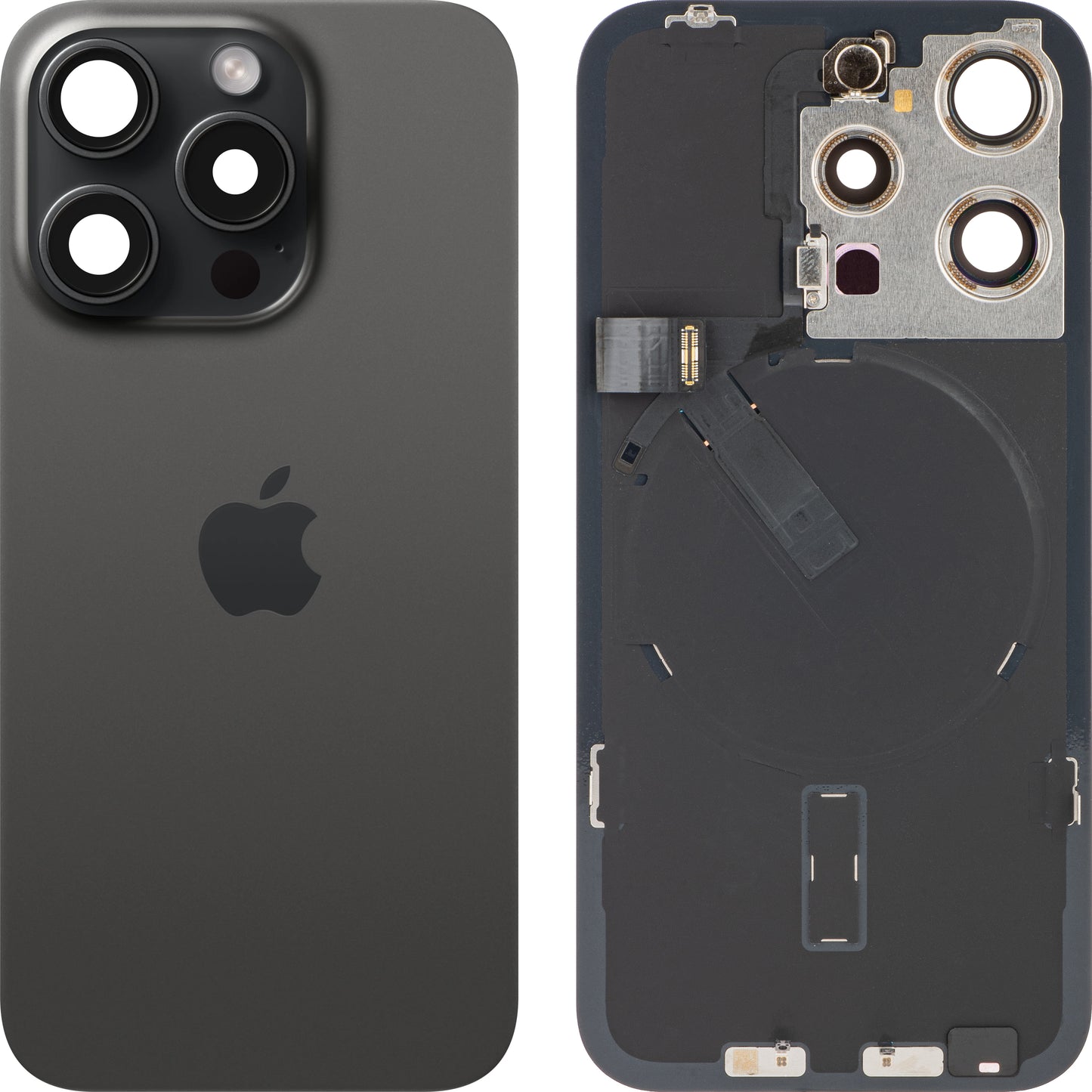 Капак за батерията на Apple iPhone 15 Pro, черен (Black Titanium), Swap 