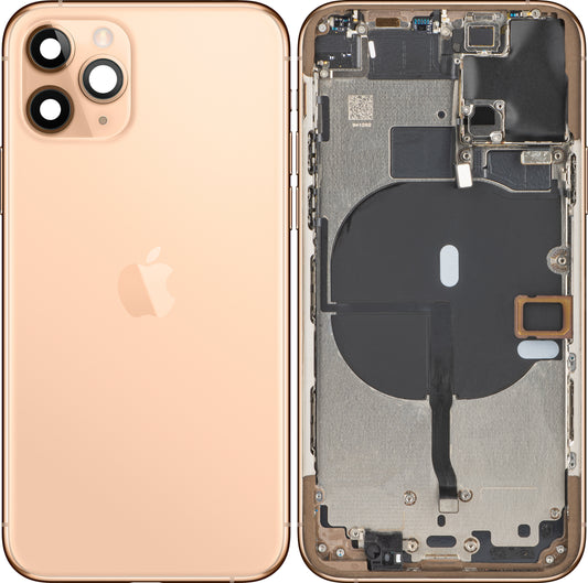 Капак за батерията на Apple iPhone 11 Pro, с половин калъф, матово златист, за размяна 