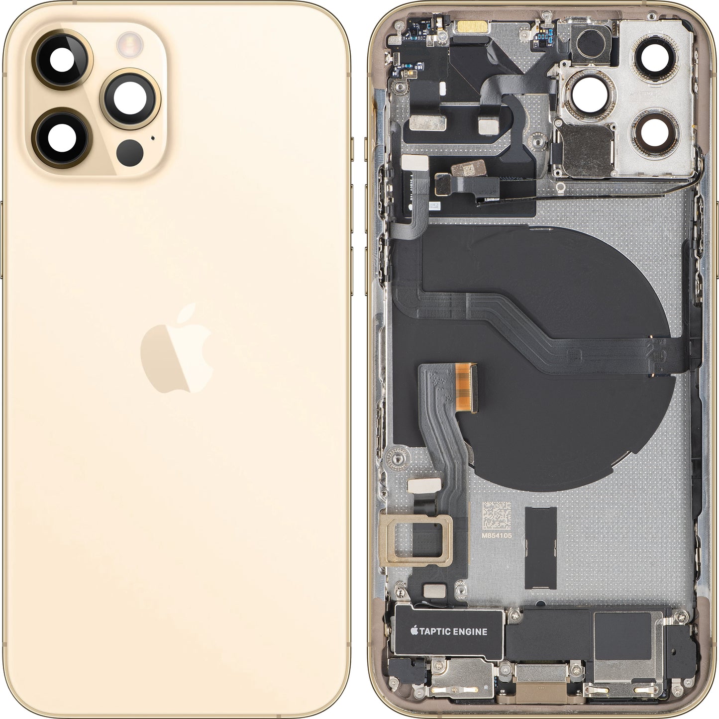 Капак на батерията Apple iPhone 12 Pro, със средна корпусна част, пълен комплект, златист, Swap