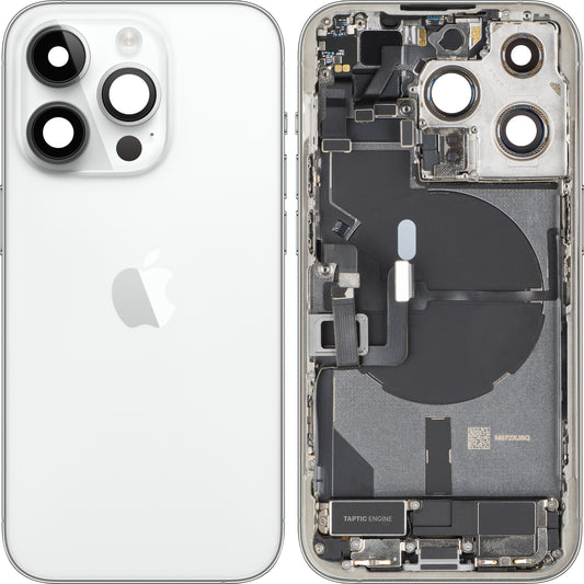 Капак на батерията Apple iPhone 14 Pro, със средна корпусна част, пълен комплект, сребрист, Swap