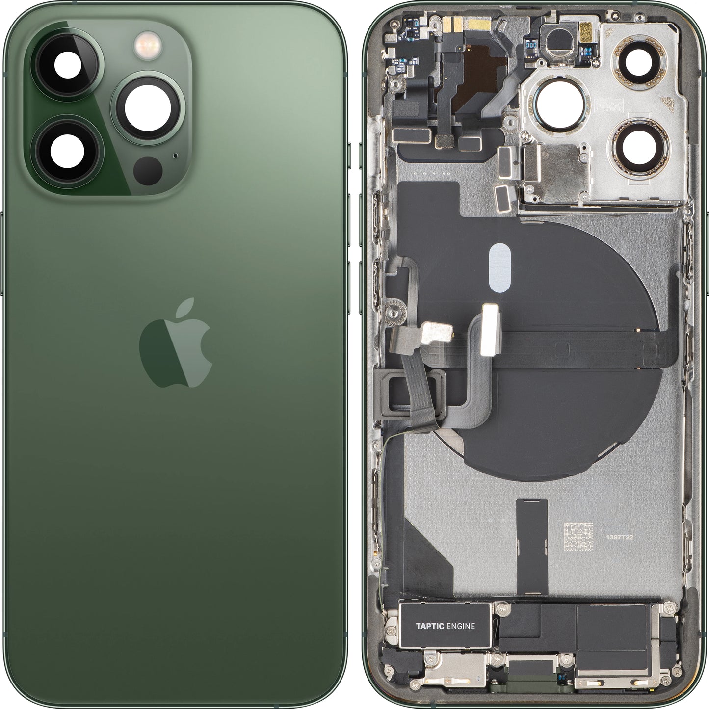 Капак на батерията Apple iPhone 13 Pro, със средна корпусна част, пълен комплект, зелен (Alpine Green), Swap