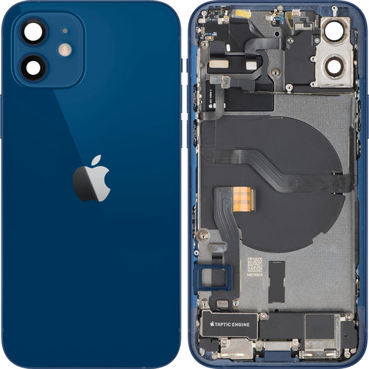 Капак на батерията Apple iPhone 12, със средна корпусна част, пълен комплект, син, Swap