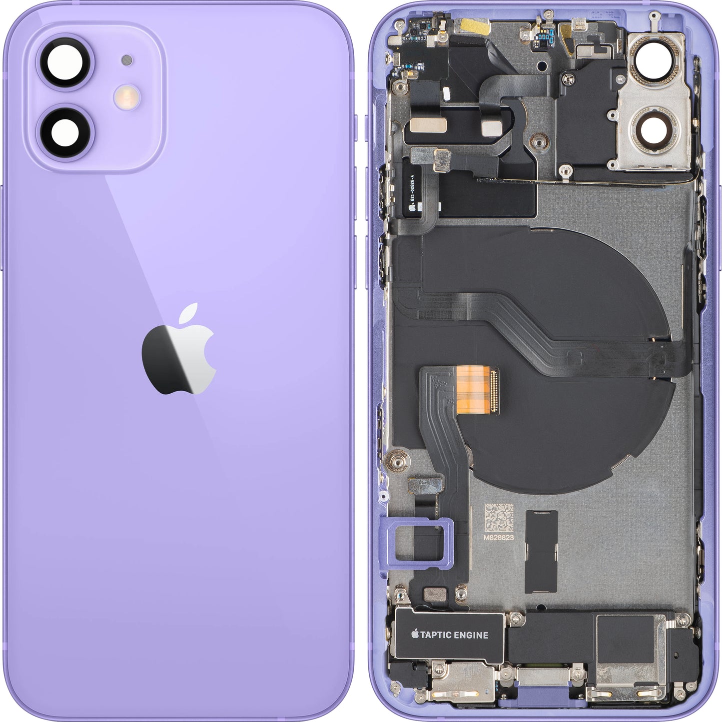 Капак на батерията Apple iPhone 12, със средна корпусна част, пълен комплект, лилав, замяна