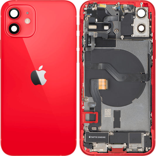 Капак на батерията Apple iPhone 12, със средна корпусна част, пълен комплект, червен, Swap