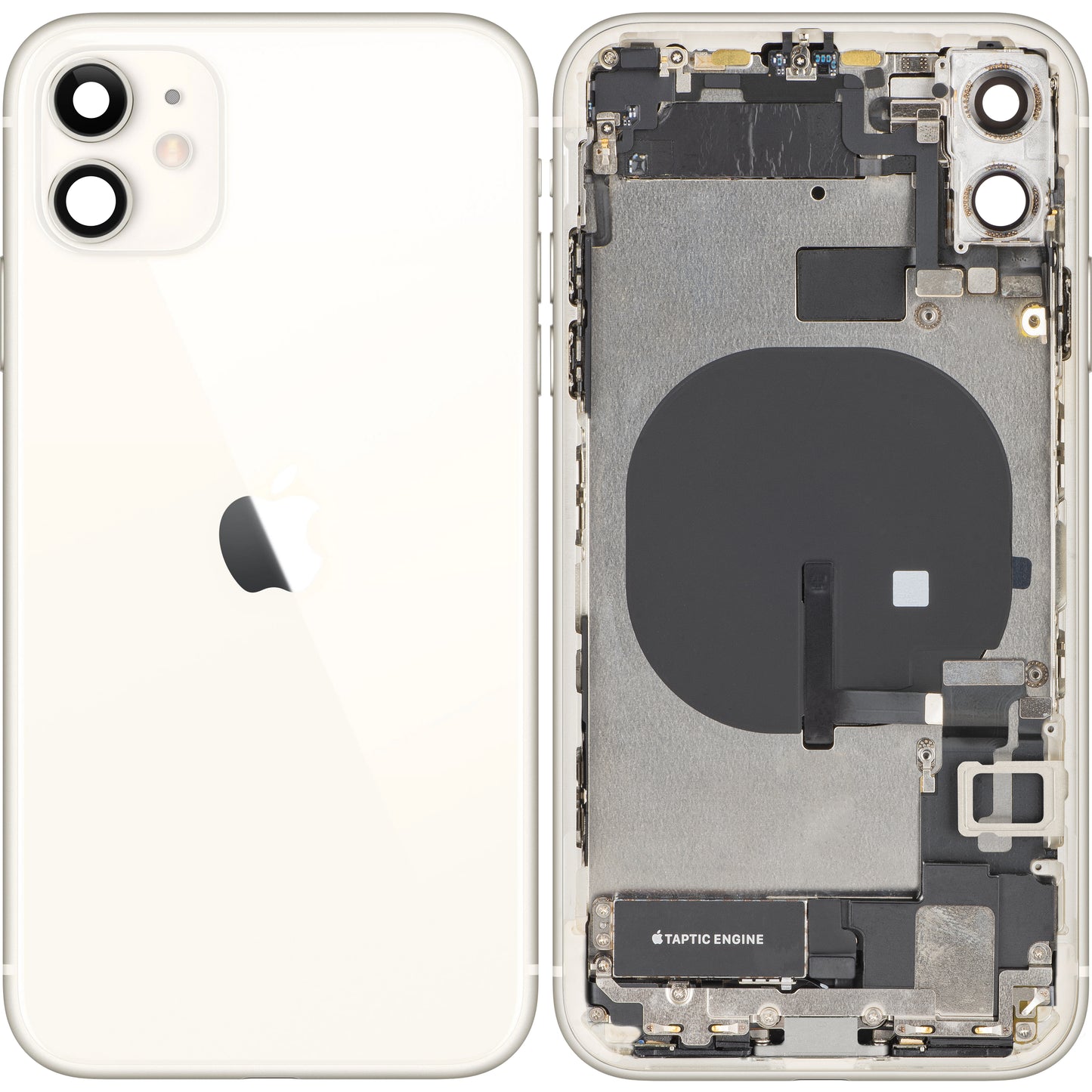 Капак на батерията Apple iPhone 11, със средна корпусна част, пълен комплект, бял, Swap