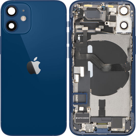 Капак на батерията Apple iPhone 12 mini, Със средна корпусна част, Пълен комплект, Син, Swap